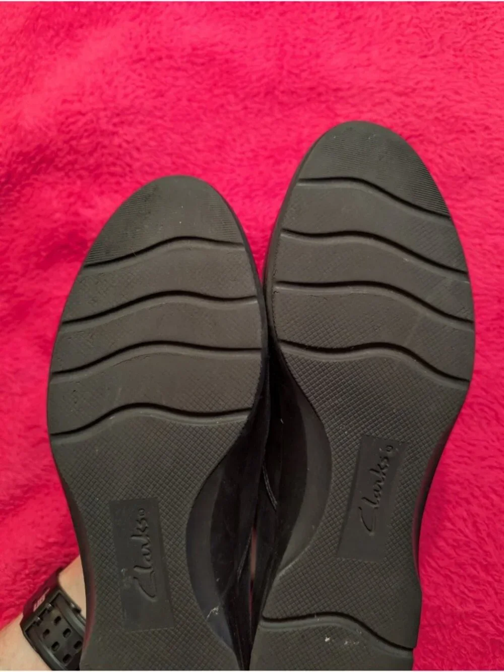 Clarks Jenette Grace Black Leather Slip On Loafer Flats Womens 8.5 M Comfort